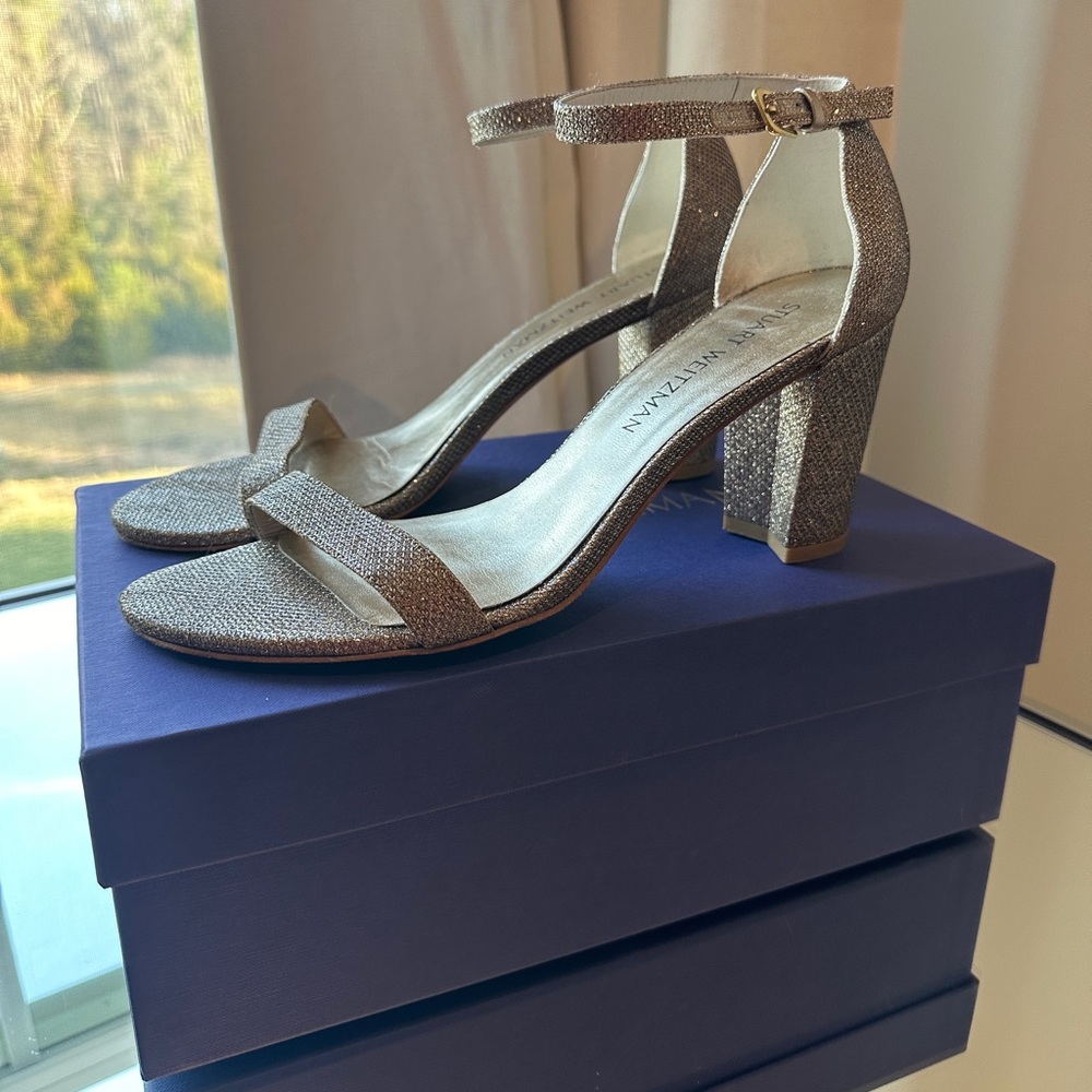 Stuart Weitzman Nearly Nude Platinum Noir 8.5